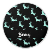 Aangepaste naam blauwe vlekken keramische knop (Voorkant)