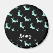 Aangepaste naam blauwe vlekken magneet (Voorkant)