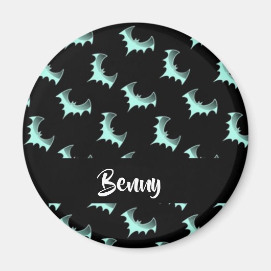 Aangepaste naam blauwe vlekken magneet (Voorkant)