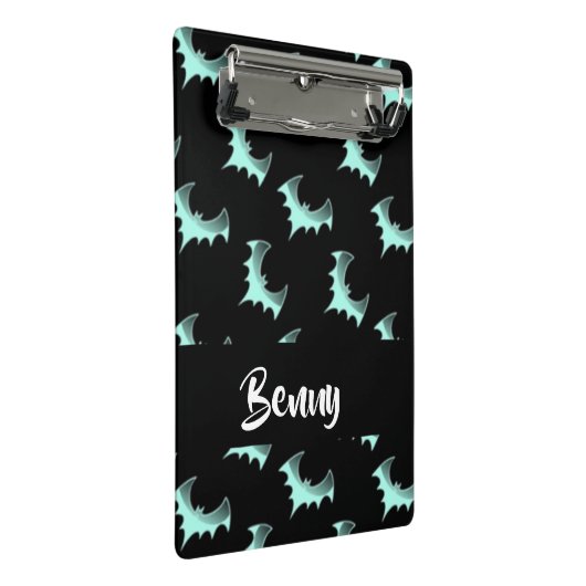 Aangepaste naam blauwe vlekken mini klembord (Schuin)