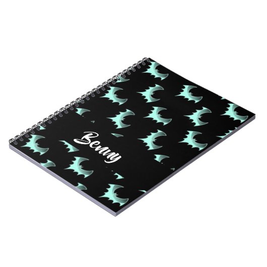 Aangepaste naam blauwe vlekken notitieboek (Linkerzijde)