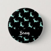 Aangepaste naam blauwe vlekken ronde button 5,7 cm (Voorkant)