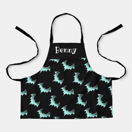 Aangepaste naam blauwe vlekken schort (Voorkant)