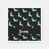 Aangepaste naam blauwe vlekken servet (Voorkant)