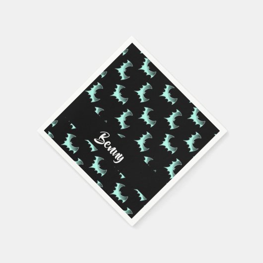 Aangepaste naam blauwe vlekken servet (Hoek)