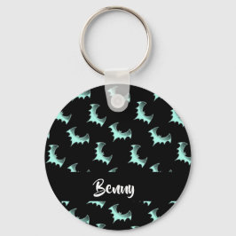 Aangepaste naam blauwe vlekken sleutelhanger