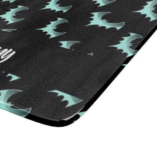 Aangepaste naam blauwe vlekken snijplank (Hoek)