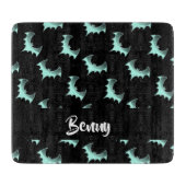 Aangepaste naam blauwe vlekken snijplank (Voorkant)