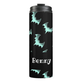 Aangepaste naam blauwe vlekken thermosbeker