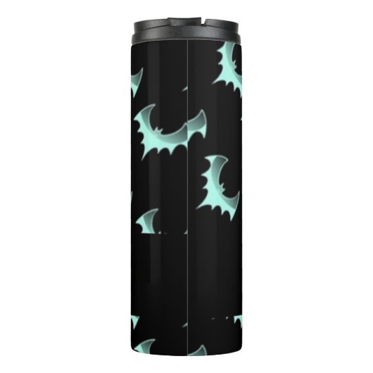 Aangepaste naam blauwe vlekken thermosbeker (Achterkant)