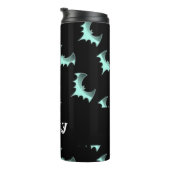 Aangepaste naam blauwe vlekken thermosbeker (Geroteerd rechts)