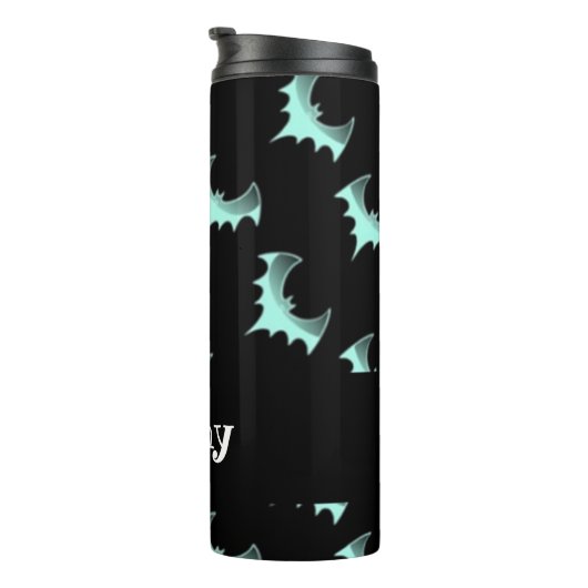 Aangepaste naam blauwe vlekken thermosbeker (Geroteerd rechts)