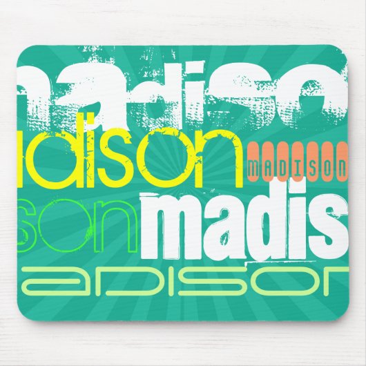 Aangepaste naam Blauwgroen Groen Muismat (Voorkant)