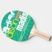 Aangepaste naam Blauwgroen Groen Tafeltennisbatje (Zijkant)