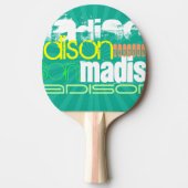 Aangepaste naam Blauwgroen Groen Tafeltennisbatje (Voorkant)