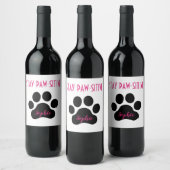 Aangepaste naam Blijf Paw-Sitive Dog Wine Labels Wijn Etiket (Flessen)