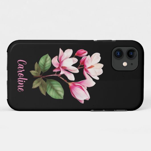 Aangepaste naam bloem bloemstuk Case-Mate iPhone case (Achterkant (horizontaal))