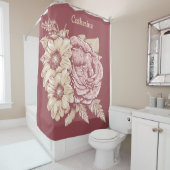 Aangepaste naam Bloem Illustratie douchegordijn (In situ)