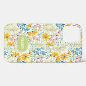 Aangepaste naam Bloem Illustratie telefoonhoesjes Case-Mate iPhone Case (Achterkant (horizontaal))