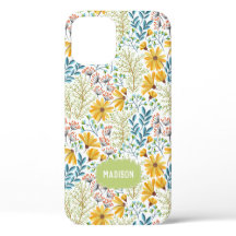 Aangepaste naam Bloem Illustratie telefoonhoesjes