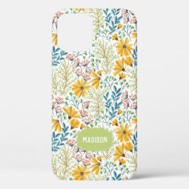 Aangepaste naam Bloem Illustratie telefoonhoesjes Case-Mate iPhone Case