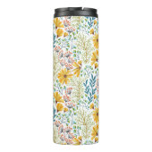Aangepaste naam Bloem Illustratie tumbler Thermosbeker (Achterkant)