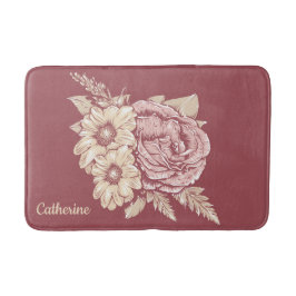 Aangepaste naam Bloembadmatten voor illustratie bl Badmat