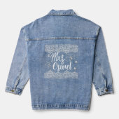 Aangepaste naam Bloemen Kant parels Bruid Denim Jacket (Achterkant)