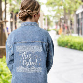 Aangepaste naam Bloemen Kant parels Bruid Denim Jacket