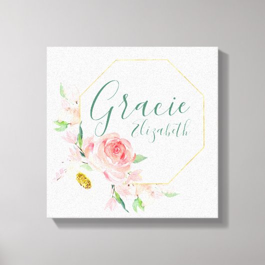 Aangepaste naam Bloemen Kwekerij teken Canvas Afdruk (Voorkant)