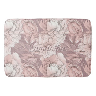 Aangepaste naam Bloemen Patroon Badmat