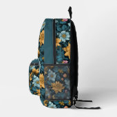 Aangepaste naam Bloemen Patroon Bedrukte Rugzak (Rechts)