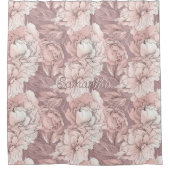 Aangepaste naam Bloemen Patroon Douchegordijn (Voorkant)