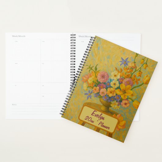 Aangepaste naam bloemenplanner planner (Display)