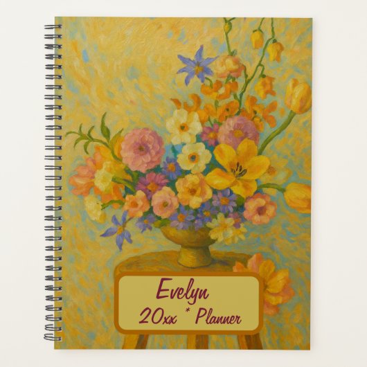 Aangepaste naam bloemenplanner planner (Voorkant)