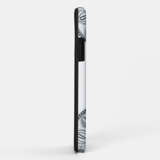 Aangepaste Naam Bloemharmonie Grijs Monotone Manda Case-Mate iPhone Case (Achterkant/rechts)