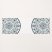 Aangepaste Naam Bloemharmonie Grijs Monotone Manda Yogamat (Achterkant (horizontaal))