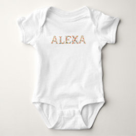 Aangepaste naam bloemletters baby romper