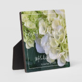 Aangepaste naam bloemrijke bijbeltekst eeuwigduren fotoplaat (Voorkant)