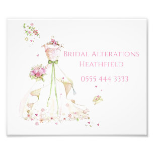 Aangepaste naam Blozende Bruid in Bloei Bruid in w Foto Afdruk