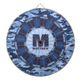 Aangepaste naam Blue Camo Dartboard Dartbord (Voorkant)