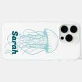 Aangepaste Naam Blue Jellyfish iPhone 16 Pro Max H Case-Mate iPhone Case (Achterkant (horizontaal))