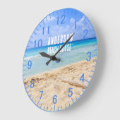 Aangepaste Naam Blue Sand Beach Klok (Hoek)