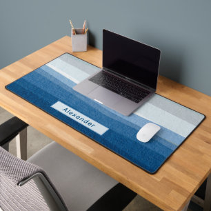 Aangepaste naam Blue Waves Kantoor Decor Deskmat Bureaumat