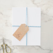 Aangepaste naam Blush Glitter Love Typografie FFCB Cadeaulabel (Met Touw)