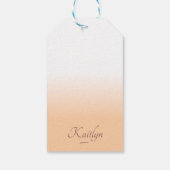 Aangepaste naam Blush Glitter Love Typografie FFCB Cadeaulabel (Achterkant)