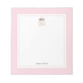 Aangepaste naam Blush Roze Parfum Fles Notitieblok (Voorkant)