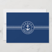 Aangepaste naam Boat Anchor Nautical Stars Rope Na Notitiekaartje (Achterkant)