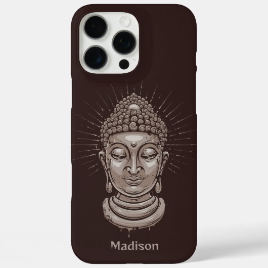 Aangepaste Naam Boeddha Illustratie telefoonhoesje Case-Mate iPhone Case (Achterkant)