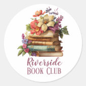 Aangepaste naam boekenclub ronde sticker (Voorkant)